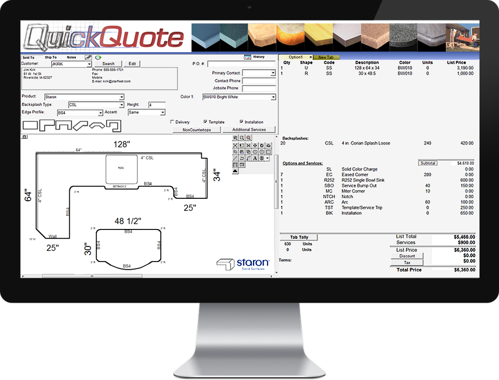 Countertop Template Software