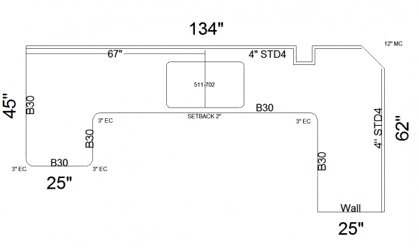 Plain countertop drawing